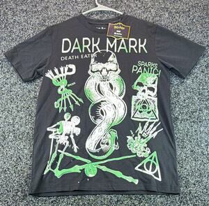 Mad Engine Harry Potter Dark Mark Death Eater Graphic T-Shirt Men's M Black